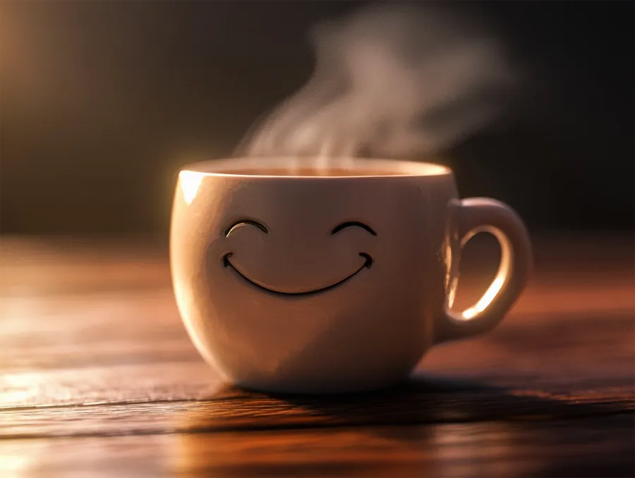 Lachende Tasse